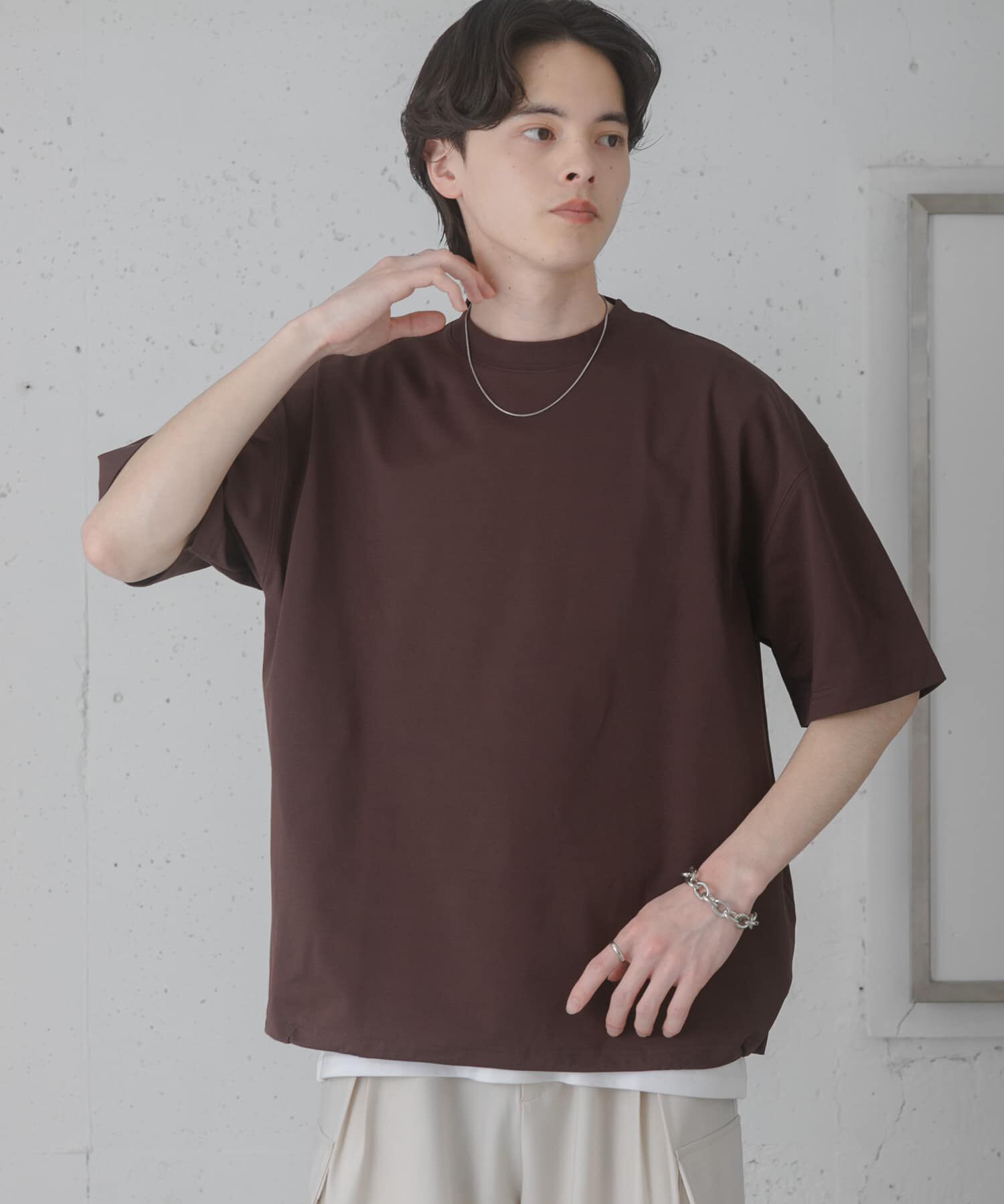 SENSE OF PLACE by URBAN RESEARCH「『接触冷感/ｲｰｼﾞｰｹｱ』ｸｲｯｸﾄﾞﾗｲｱｿｰﾄﾄﾞﾛｰｺｰﾄﾞ」|Tシャツ・カットソー|