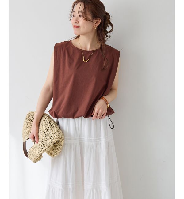  「《WEB限定アイテム》マルチファンクションショルダータックトップス」|Tシャツ・カットソー|