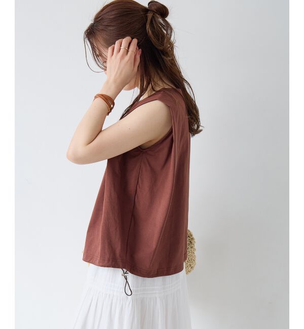  「《WEB限定アイテム》マルチファンクションショルダータックトップス」|Tシャツ・カットソー|