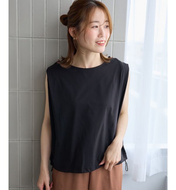  「《WEB限定アイテム》マルチファンクションショルダータックトップス」|Tシャツ・カットソー|ブラック