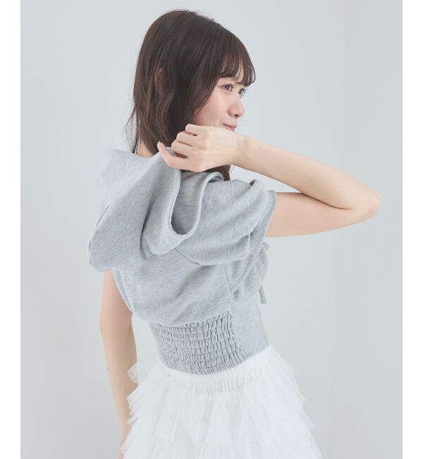  「フード付きキラキラスウェットトップス」|Tシャツ・カットソー|