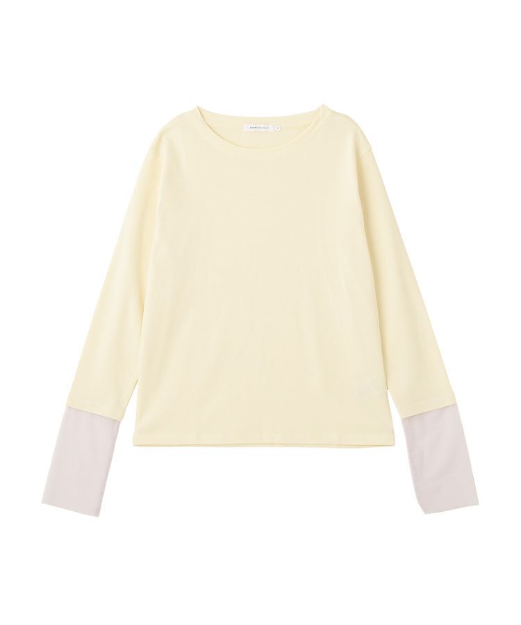 AMERICAN HOLIC「袖チュールドッキングプルオーバー」|Tシャツ・カットソー|