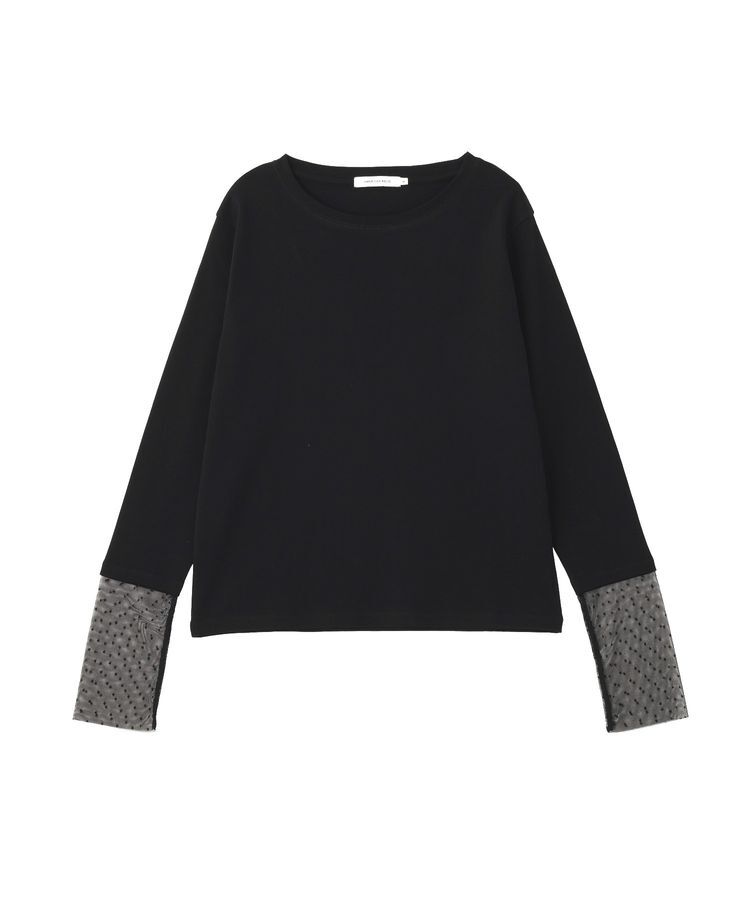 AMERICAN HOLIC「袖チュールドッキングプルオーバー」|Tシャツ・カットソー|