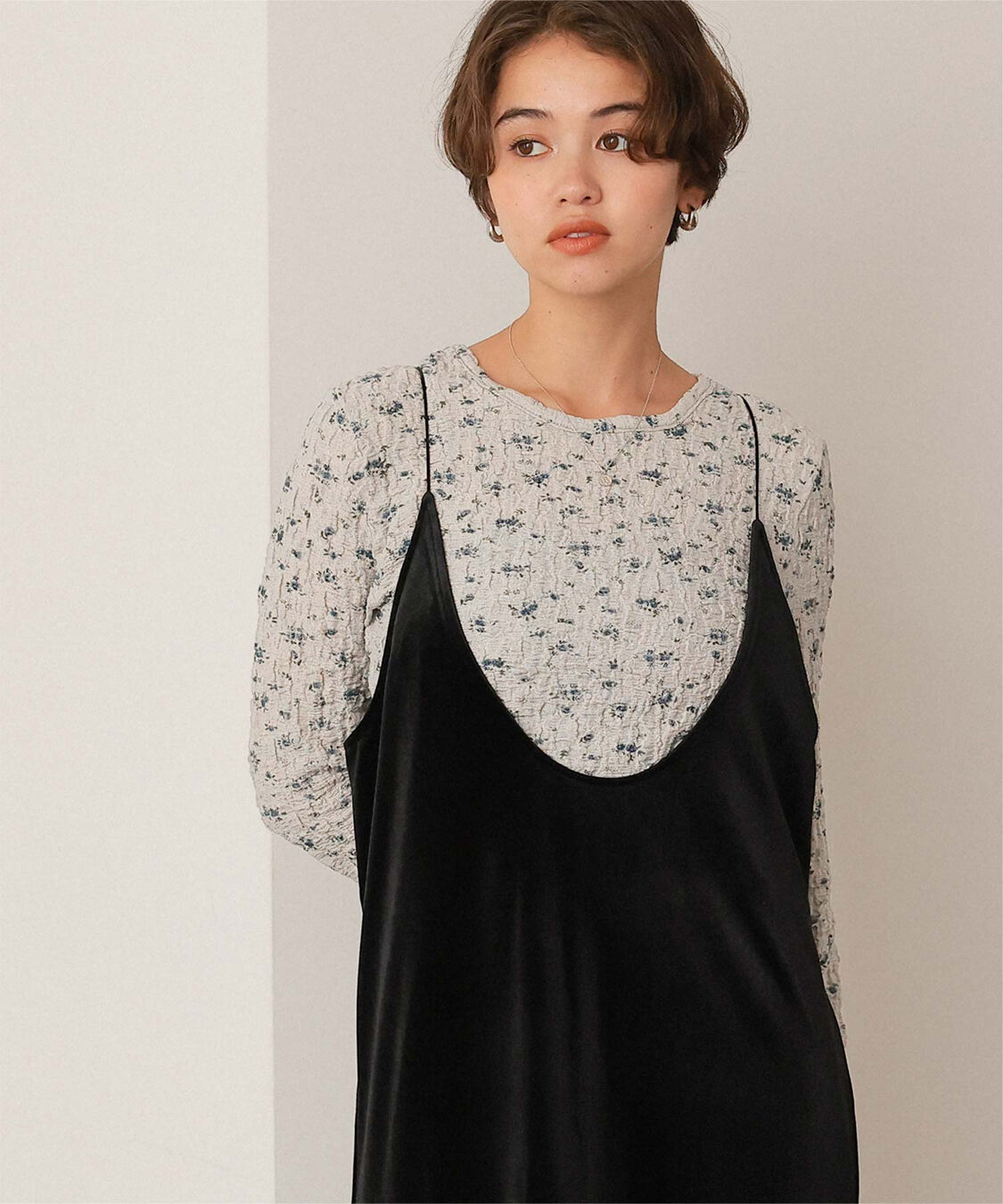 titivate「前後2wayフラワージャガードカットソートップス」|Tシャツ・カットソー|