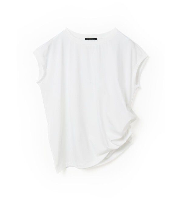 mizuiro ind「mizuiro ind フレンチスリーブサイドアッププルオーバー」|Tシャツ・カットソー|オフホワイト