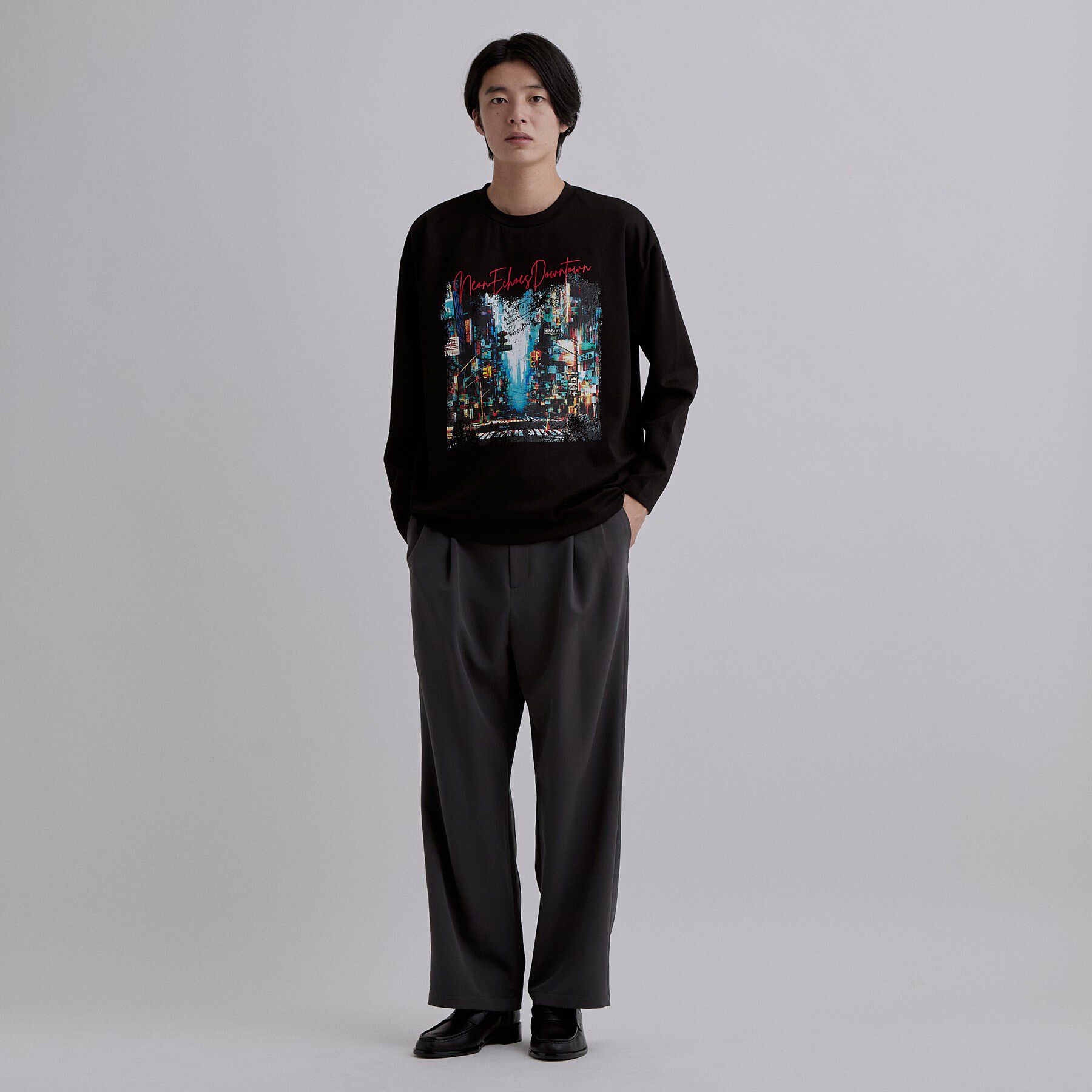 tk.TAKEO KIKUCHI「ブラシ刺繍長袖Tシャツ」|Tシャツ・カットソー|