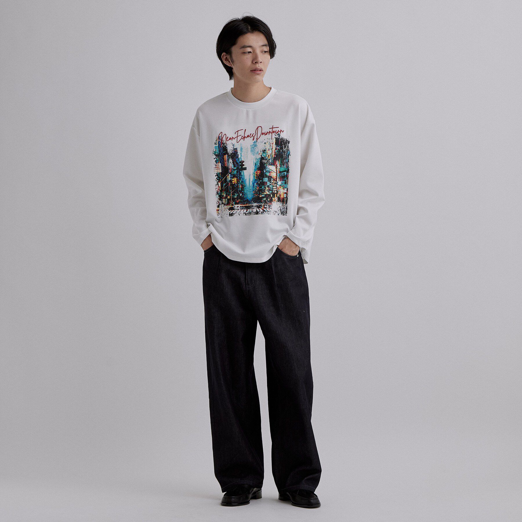 tk.TAKEO KIKUCHI「ブラシ刺繍長袖Tシャツ」|Tシャツ・カットソー|
