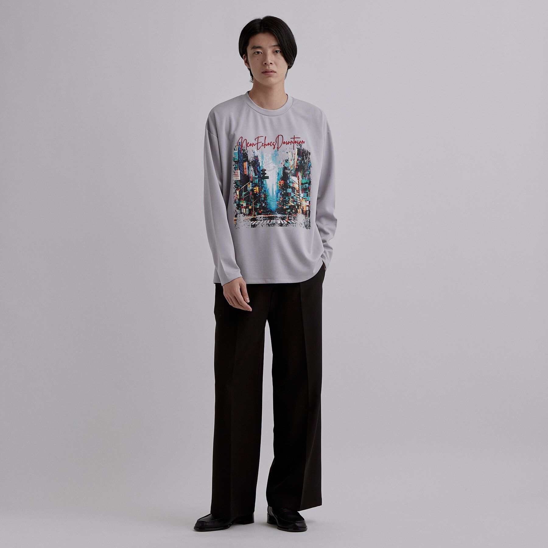 tk.TAKEO KIKUCHI「ブラシ刺繍長袖Tシャツ」|Tシャツ・カットソー|
