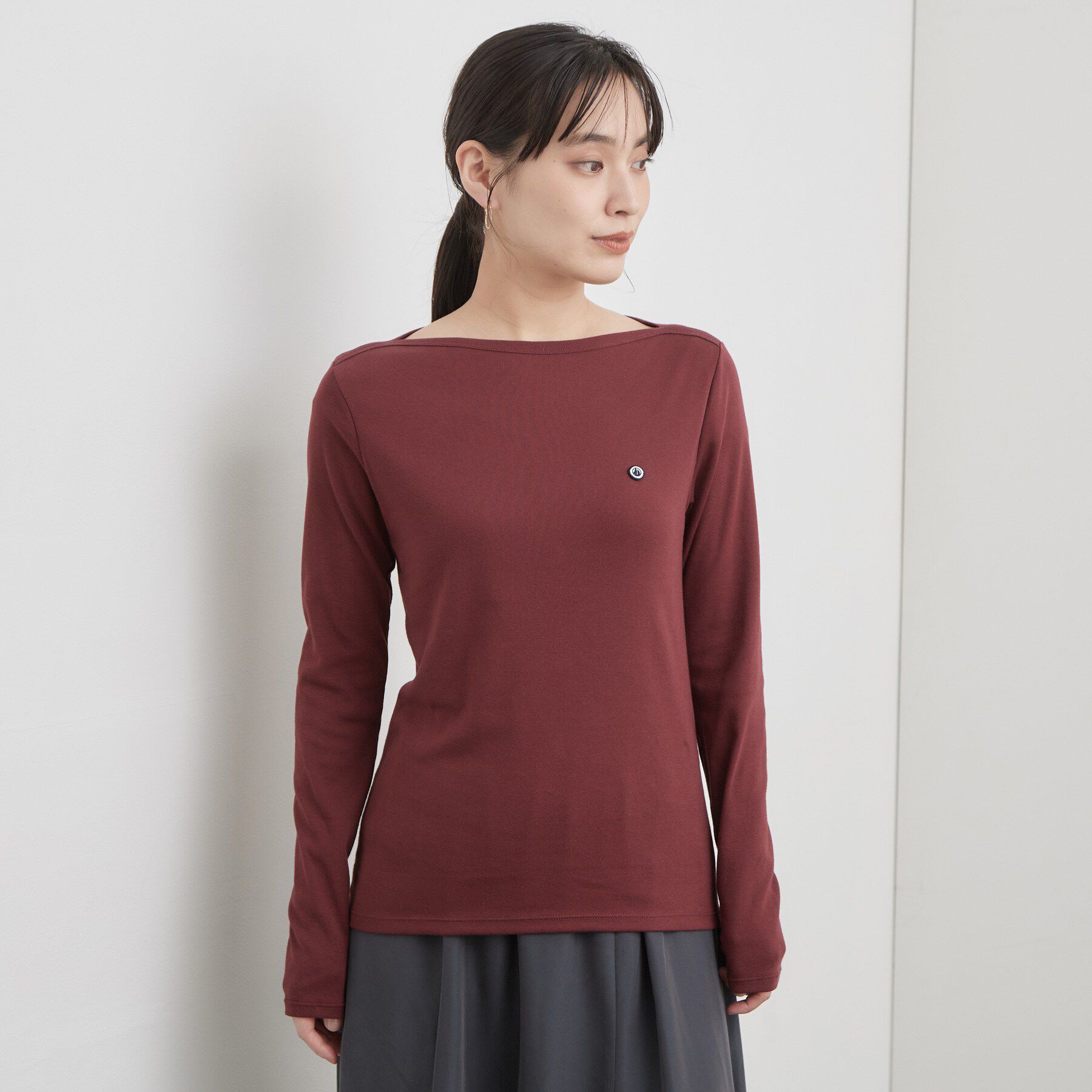 OPAQUE.CLIP「【PETIT BATEAU／プチバトー】ボートネック長袖Tシャツ」|Tシャツ・カットソー|
