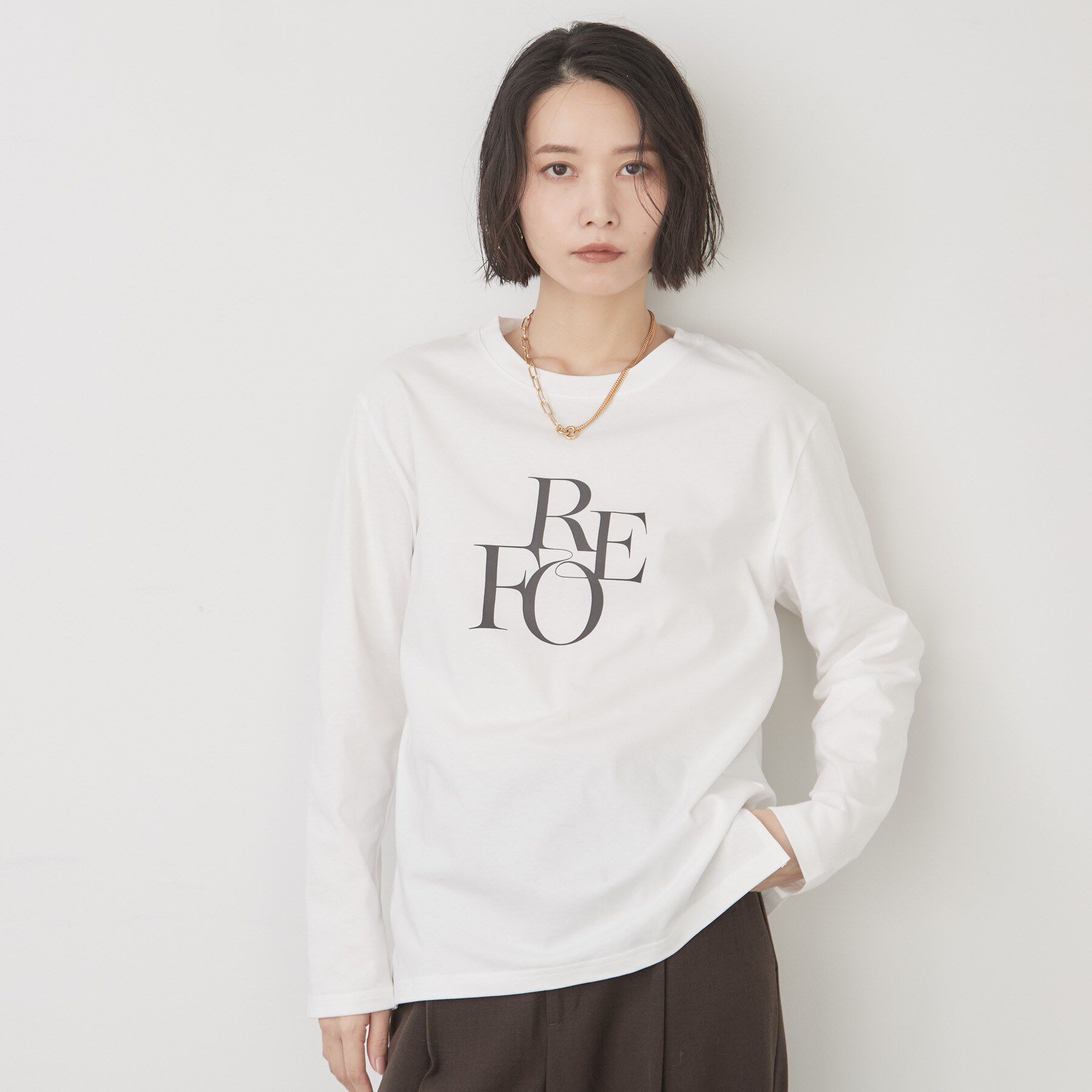 OPAQUE.CLIP「ロゴアソートロングTシャツ【洗濯機OK】」|Tシャツ・カットソー|