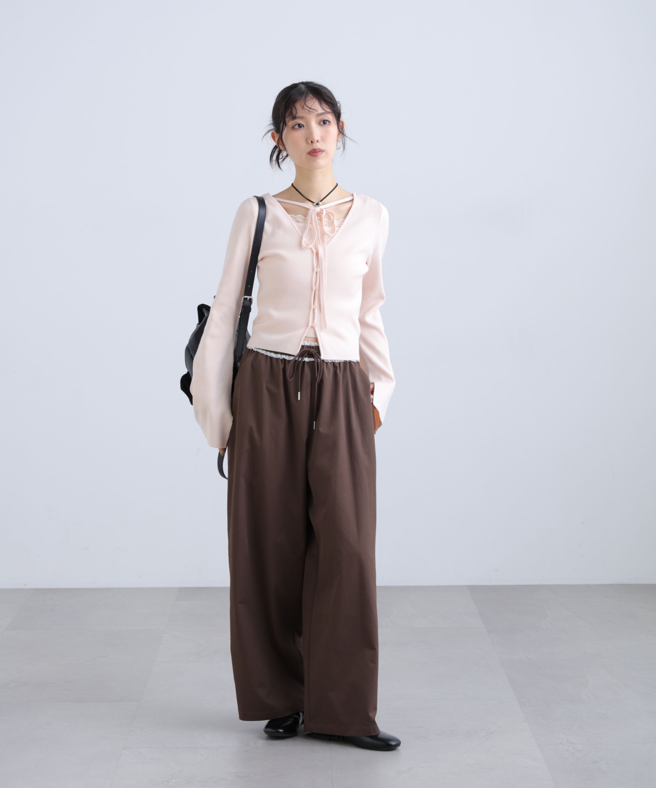  「ウエストレースワイドストレートパンツ」|その他|