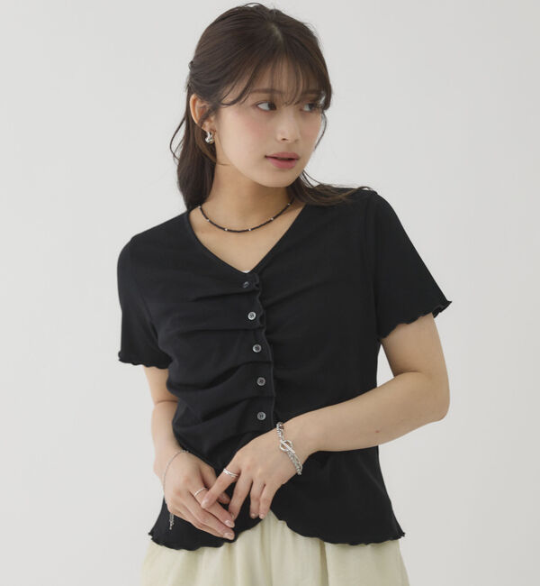 archives「ハーフスリーブフロントタックカットＴＯＰＳ」|Tシャツ・カットソー|