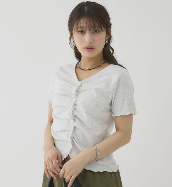 archives「ハーフスリーブフロントタックカットＴＯＰＳ」|Tシャツ・カットソー|