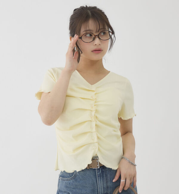 archives「ハーフスリーブフロントタックカットＴＯＰＳ」|Tシャツ・カットソー|CREAM