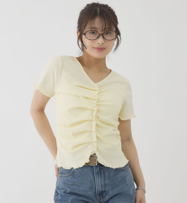 archives「ハーフスリーブフロントタックカットＴＯＰＳ」|Tシャツ・カットソー|