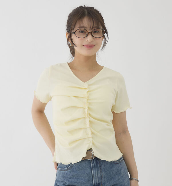 archives「ハーフスリーブフロントタックカットＴＯＰＳ」|Tシャツ・カットソー|