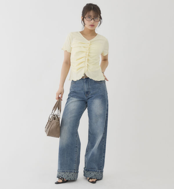 archives「ハーフスリーブフロントタックカットＴＯＰＳ」|Tシャツ・カットソー|