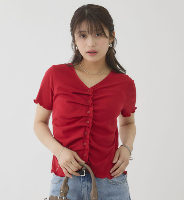 archives「ハーフスリーブフロントタックカットＴＯＰＳ」|Tシャツ・カットソー|