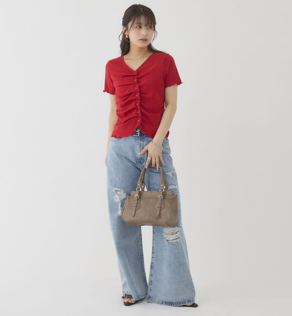archives「ハーフスリーブフロントタックカットＴＯＰＳ」|Tシャツ・カットソー|