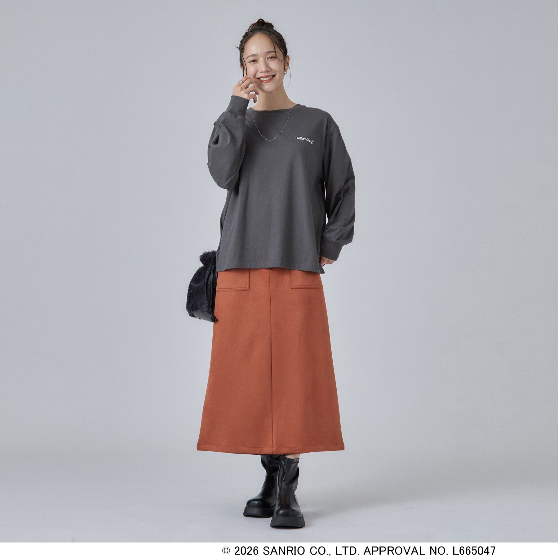 SHOO･LA･RUE「【HELLO KITTYコラボ】刺繍ロンT」|Tシャツ・カットソー|