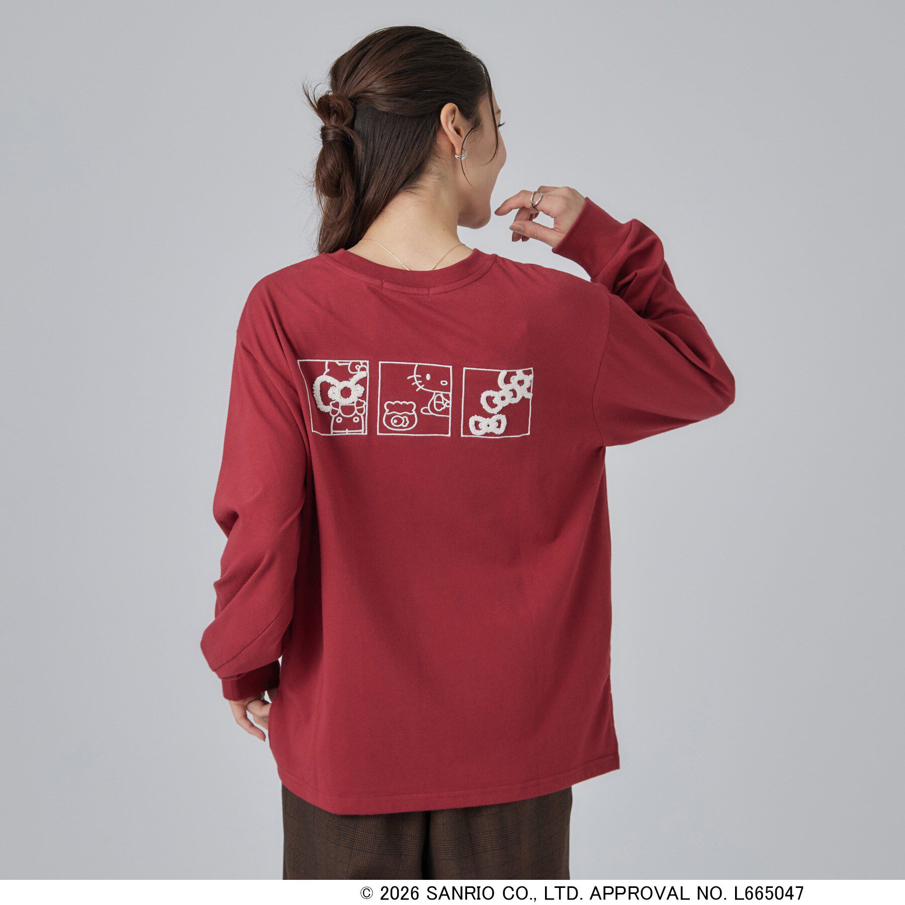 SHOO･LA･RUE「【HELLO KITTYコラボ】刺繍ロンT」|Tシャツ・カットソー|