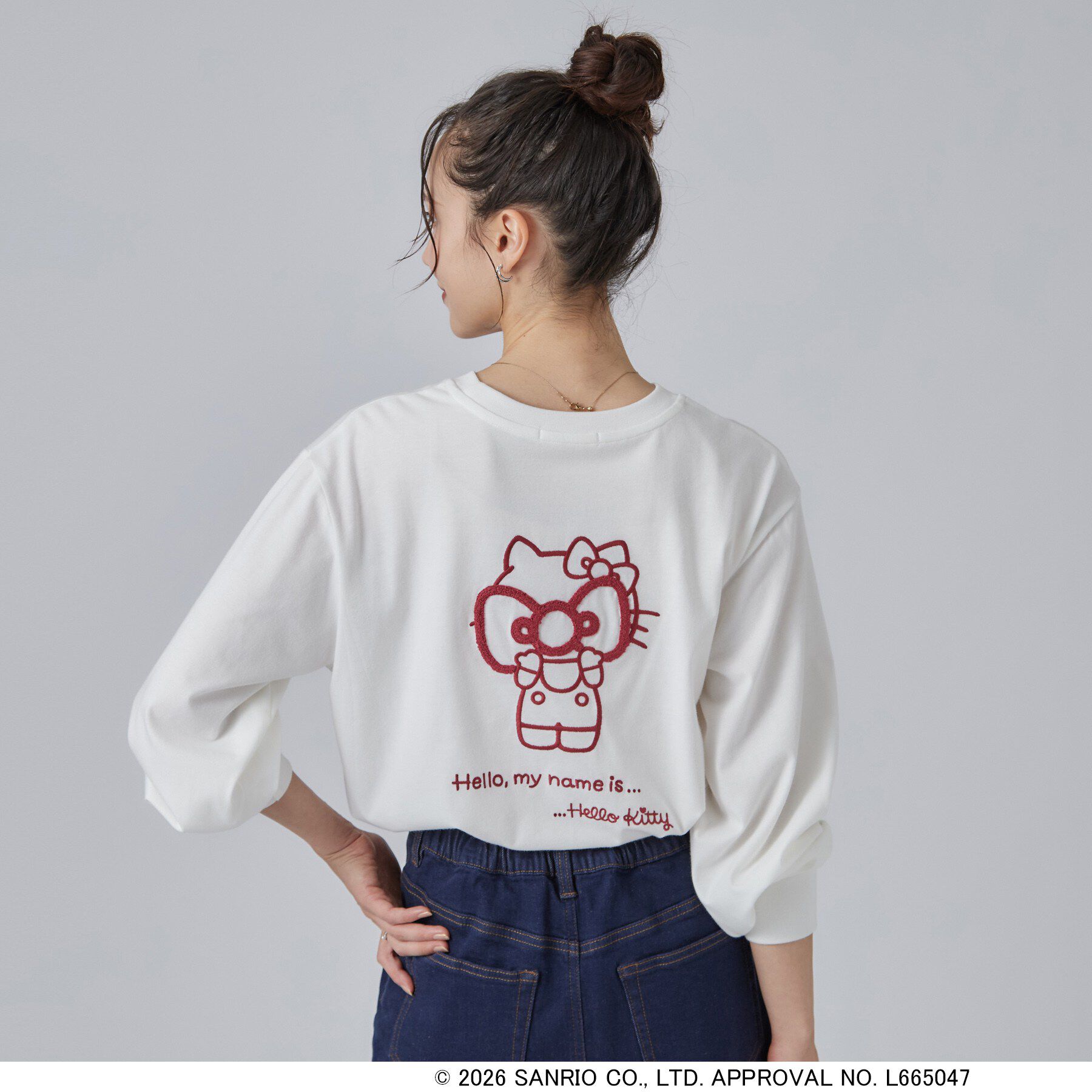 SHOO･LA･RUE「【HELLO KITTYコラボ】刺繍ロンT」|Tシャツ・カットソー|