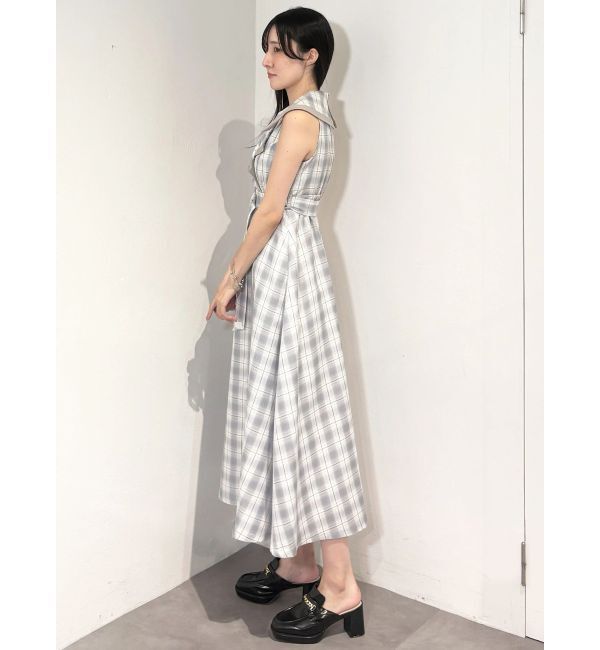 MERCURYDUO「バイカラートレンチフレアワンピース」|ワンピース|