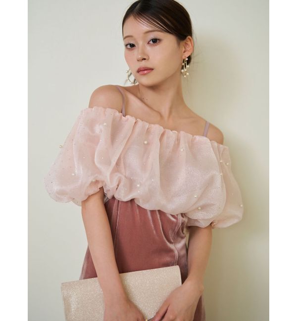 LAGUNAMOON「LADYシャインボレロベロアキャミワンピース」|ドレス|