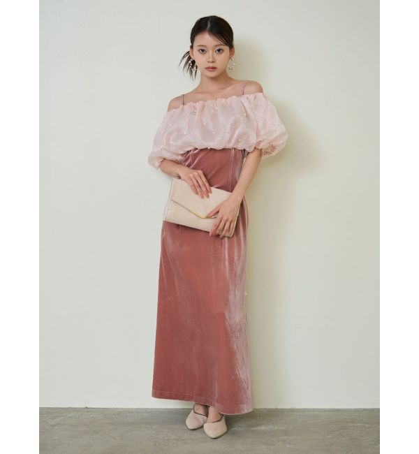 LAGUNAMOON「LADYシャインボレロベロアキャミワンピース」|ドレス|