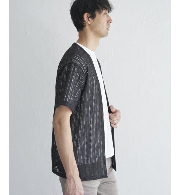 ikka「【吸水速乾／2点セット】透かしカーデDRYインナーセット」|Tシャツ・カットソー|