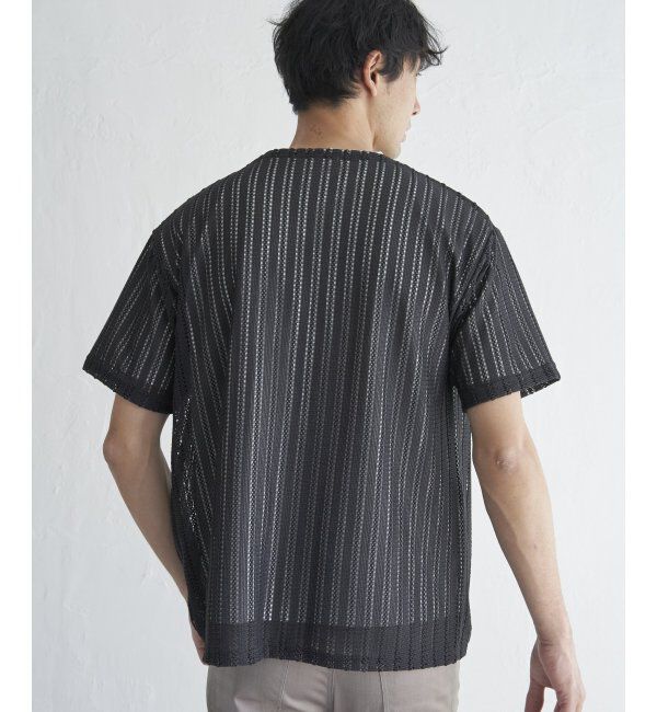 ikka「【吸水速乾／2点セット】透かしカーデDRYインナーセット」|Tシャツ・カットソー|