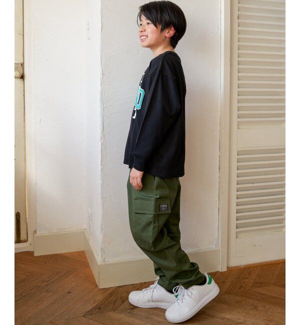 ikka kids「フェイクベルト付きゆるテーパードパンツ（120~160cm）」|その他|
