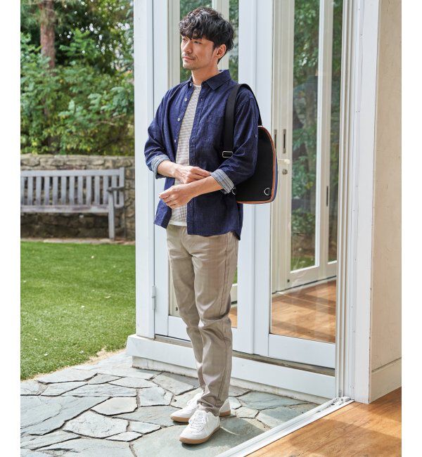 ikka「【雑誌MonoMax5月号掲載】フレンチリネンMIX袖2WAYシャツ【接触冷感】「小泉孝太郎さん着用モデル」」|シャツ・ブラウス|