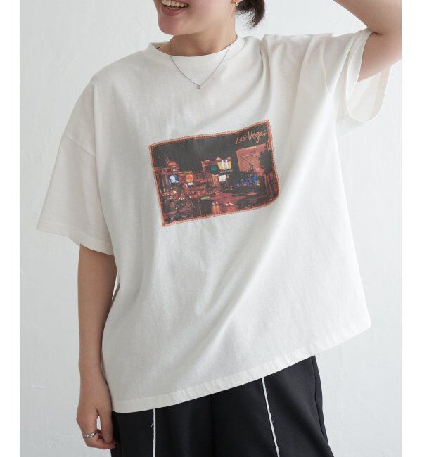VENCE share style「綿天竺フォトハリツケTシャツ」|Tシャツ・カットソー|