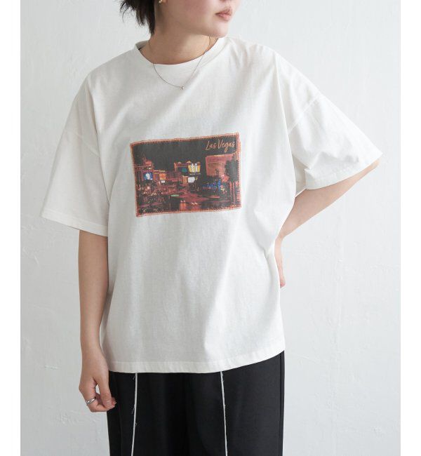 VENCE share style「綿天竺フォトハリツケTシャツ」|Tシャツ・カットソー|