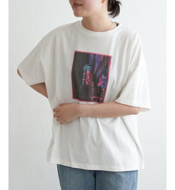 VENCE share style「綿天竺フォトハリツケTシャツ」|Tシャツ・カットソー|