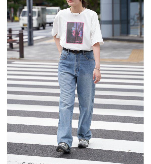 VENCE share style「綿天竺フォトハリツケTシャツ」|Tシャツ・カットソー|