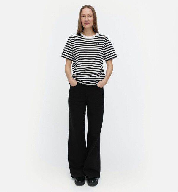Marimekko「Tasaraita Unikko Tシャツ」|Tシャツ・カットソー|
