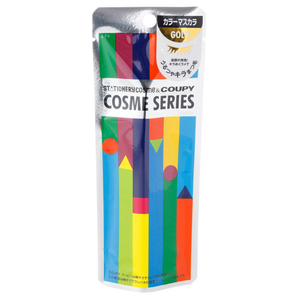  「STATIONERY COSME クーピー柄カラーマスカラA ゴールド 本体 (7g)」|マスカラ・まつげ|