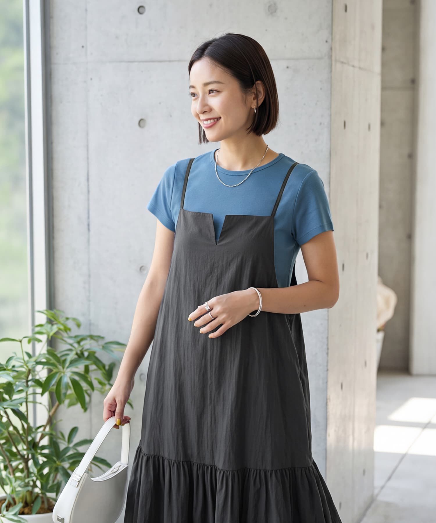 STYLE DELI「重ね着用カラーTシャツ」|Tシャツ・カットソー|ブルー