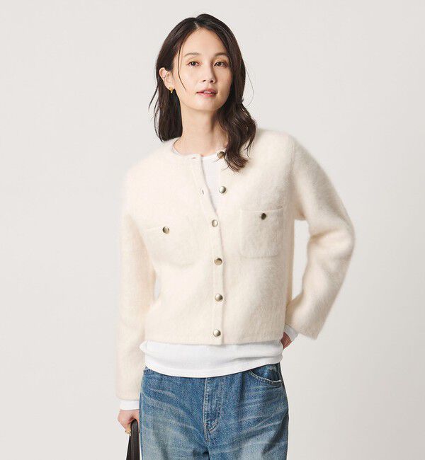 UNITED ARROWS「フォックスカシミヤ クルーネック ジャケット カーディガン」|カーディガン|