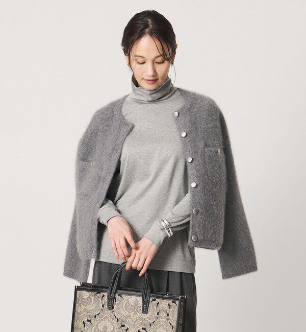 UNITED ARROWS「フォックスカシミヤ クルーネック ジャケット カーディガン」|カーディガン|