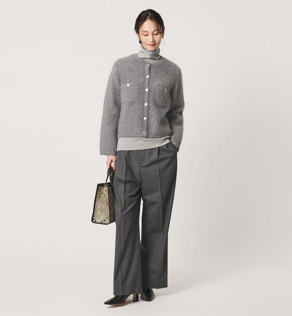 UNITED ARROWS「フォックスカシミヤ クルーネック ジャケット カーディガン」|カーディガン|