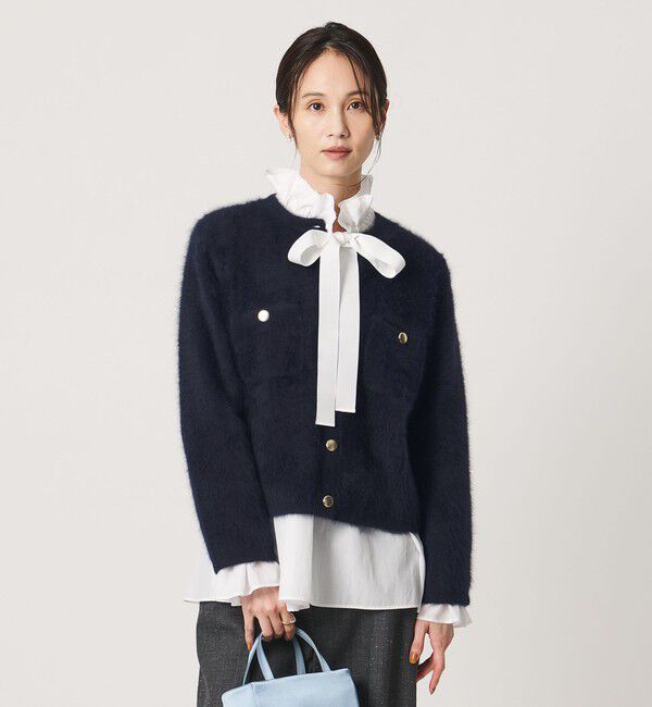 UNITED ARROWS「フォックスカシミヤ クルーネック ジャケット カーディガン」|カーディガン|