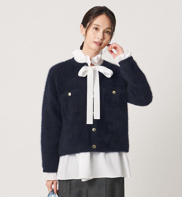 UNITED ARROWS「フォックスカシミヤ クルーネック ジャケット カーディガン」|カーディガン|