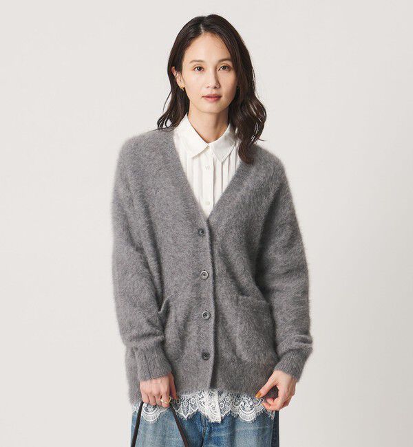 UNITED ARROWS「フォックスカシミヤ ミドル カーディガン」|カーディガン|MD.GRAY