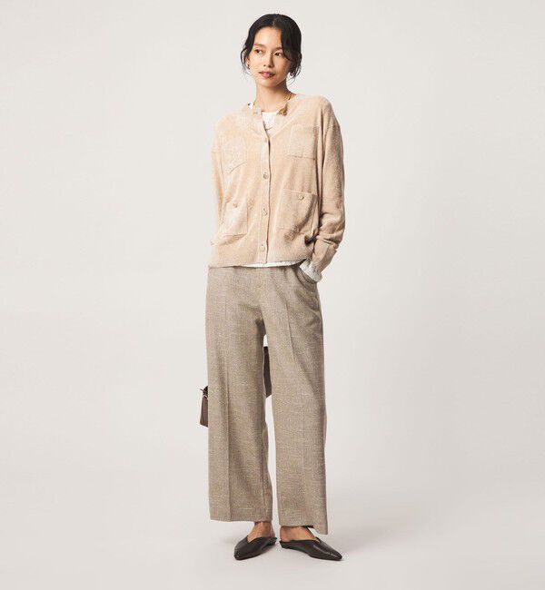 UNITED ARROWS green label relaxing「［size SHORT/TALLあり］スラブ ワイド ストレート パンツ」|スラックス|