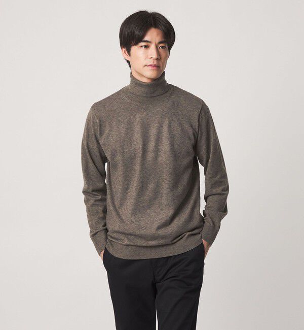UNITED ARROWS green label relaxing「【WEB限定】JUST fit ハイゲージ ジャケイン タートルネック ニット」|ニット・セーター|