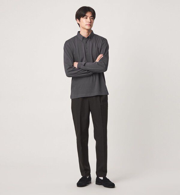 UNITED ARROWS green label relaxing「【WEB限定】JUST fit デイリー ドライ ボタンダウン 長袖 ポロシャツ -吸水速乾・抗菌-」|ポロシャツ|