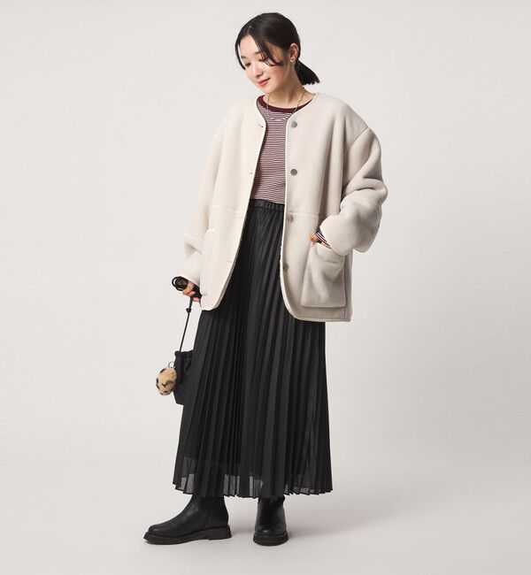 UNITED ARROWS green label relaxing「【WEB限定】＜at ease＞フリース ボア リバーシブル ブルゾン」|その他|